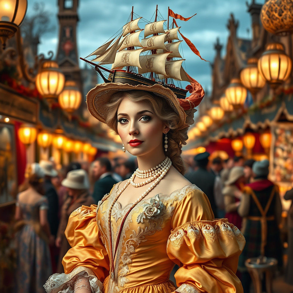 Lady with Ship Hat at Lively Festival