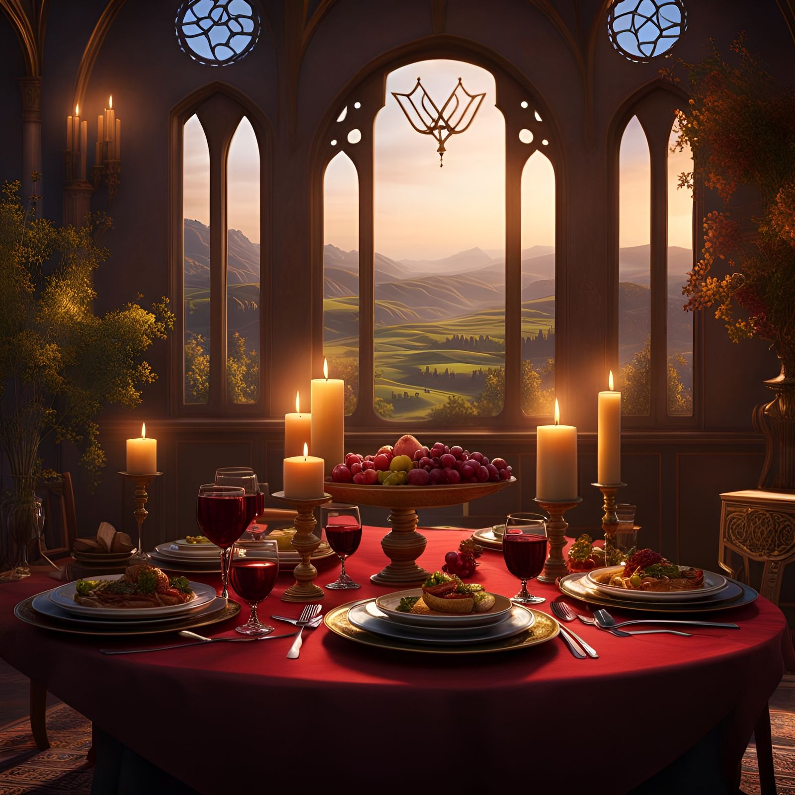 Shabbat Shalom Dinner: Fantasy Concept Art