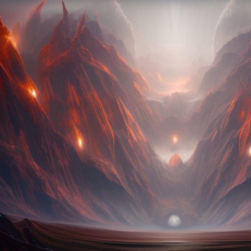 Symmetrical Arctops Portrait in Detailed Matte Painting