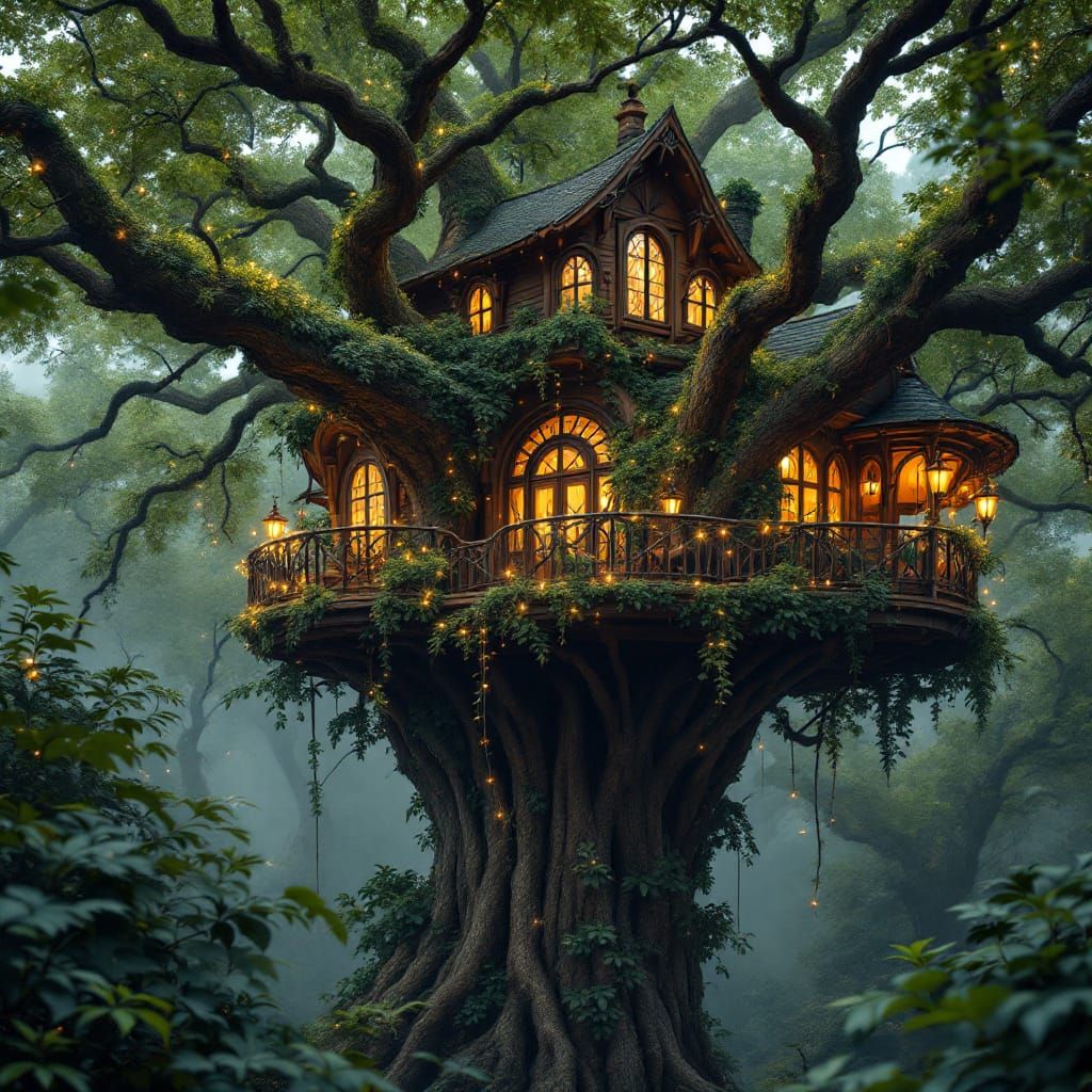 Enchanted Lavish Treehouse in Forest Canopy