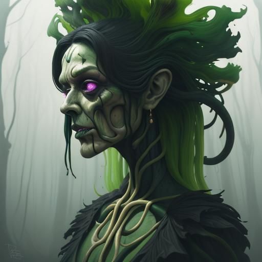 Surreal Flower Body Horror in Impasto Style