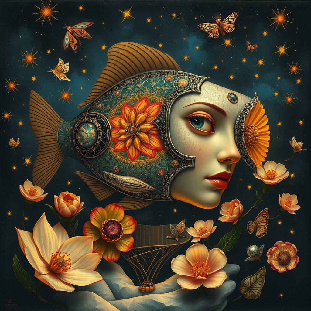 Surreal Buddha in Klimt Style: A Masterpiece