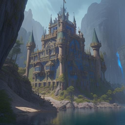 Fairy Tail Guild Hall in Detailed Matte Painting