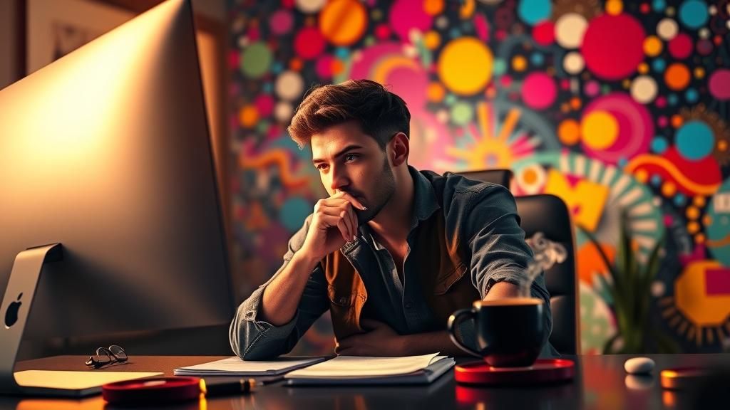 Young Director in Modern Office, 3D Rendered