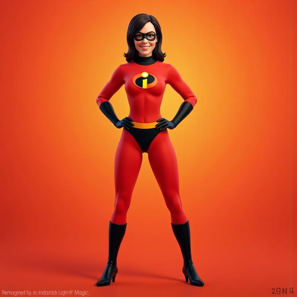 Incredible Elastigirl in Vibrant Red Suit
