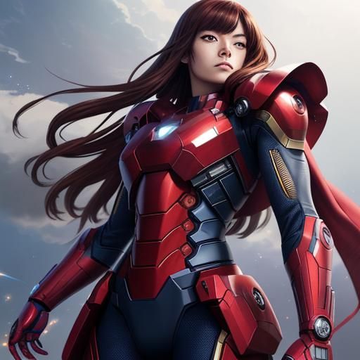 Spider-Woman in Sci-Fi Military Armor Anime Style