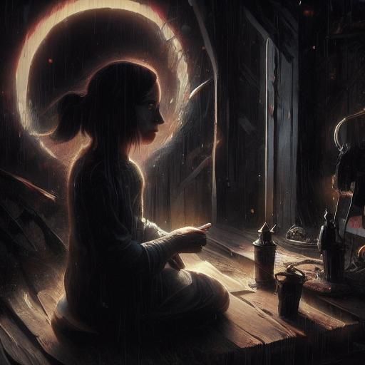 Emo Yin and Yang on Rooftop in Dark Futurism