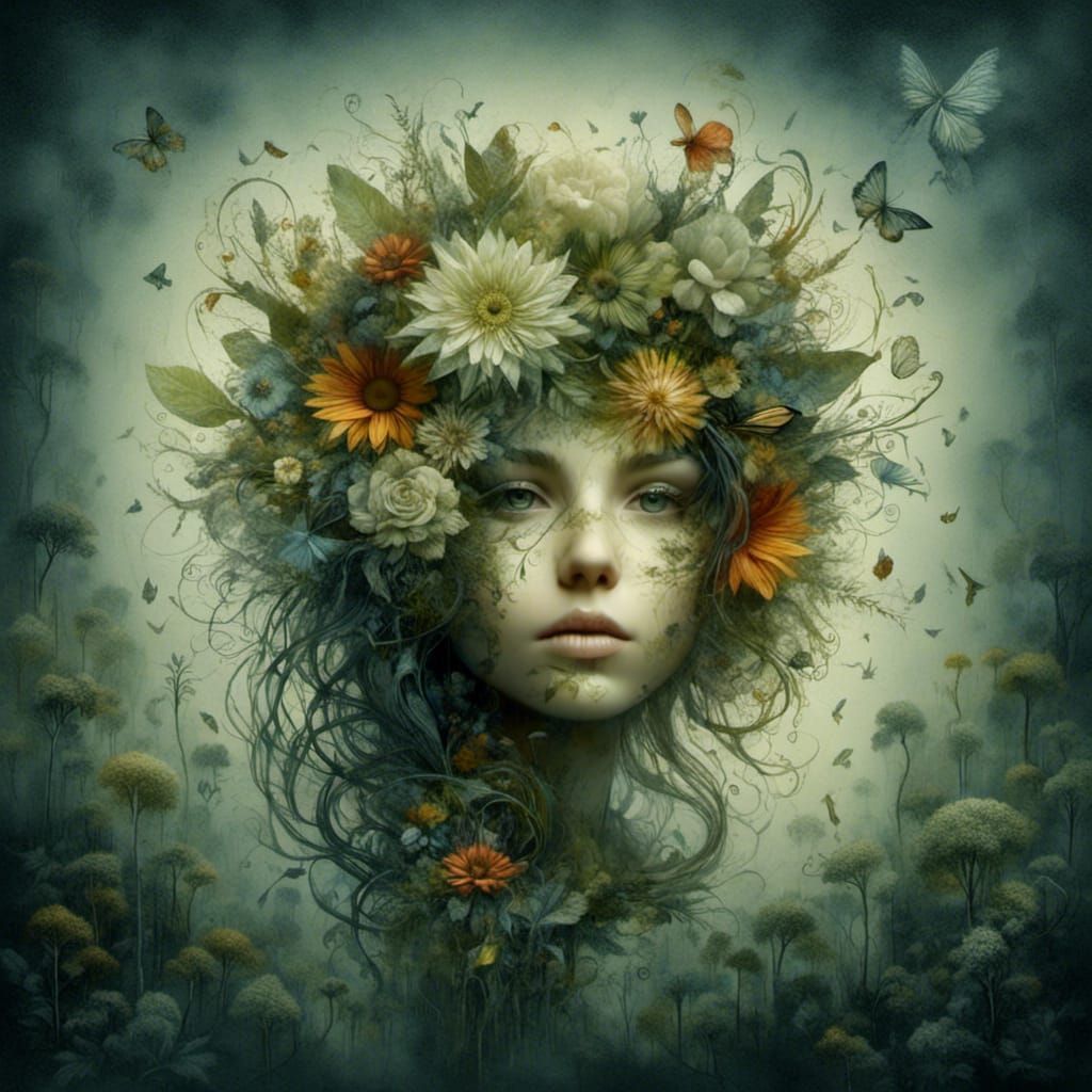 Emotional Nature Scene Inspired by Gothic Art