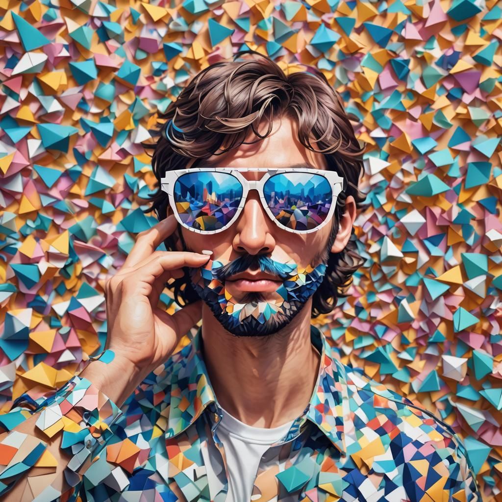 Pixelated World Revealed in Digital Art