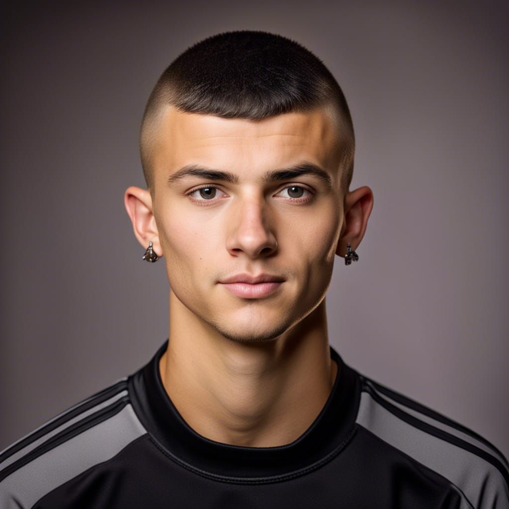20 year old Czech soccer player portrait