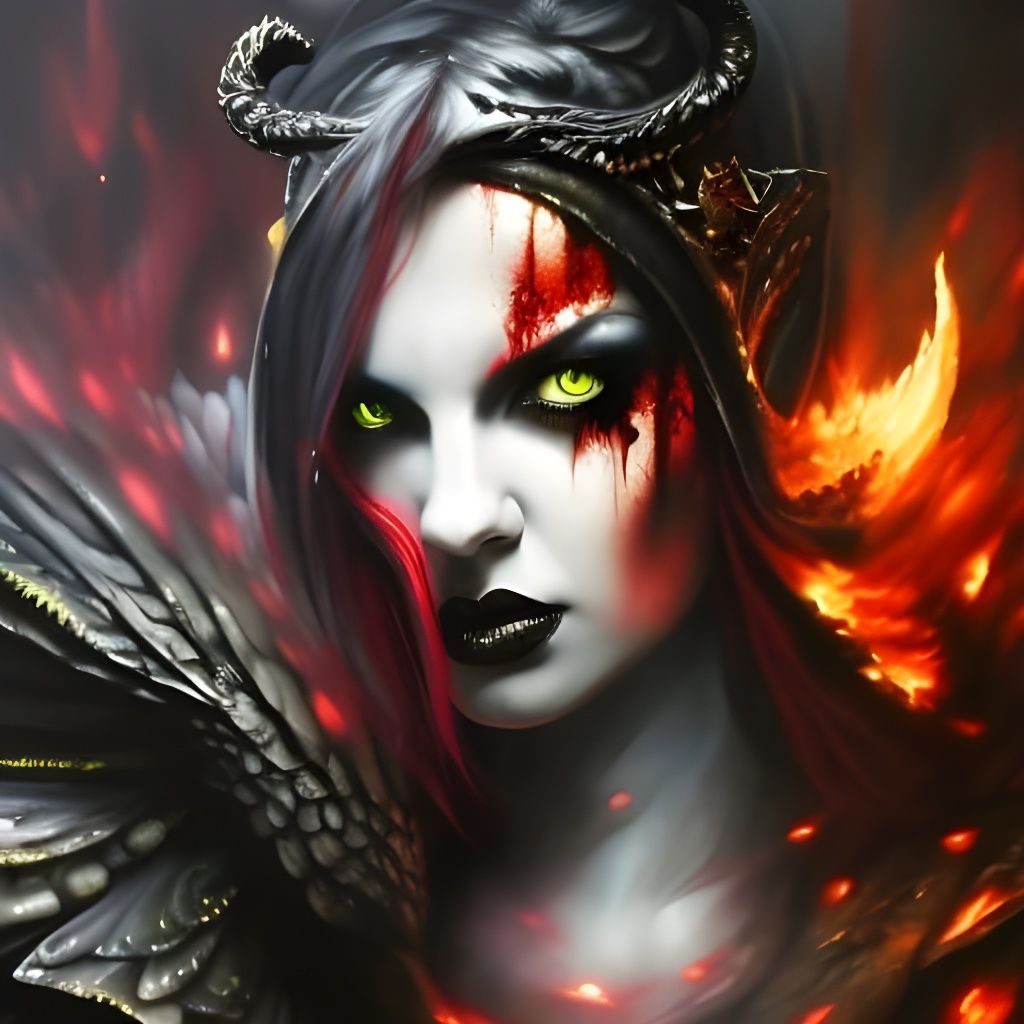 Fiery Maleficent as Taylor Swift in Dark Fantasy Art