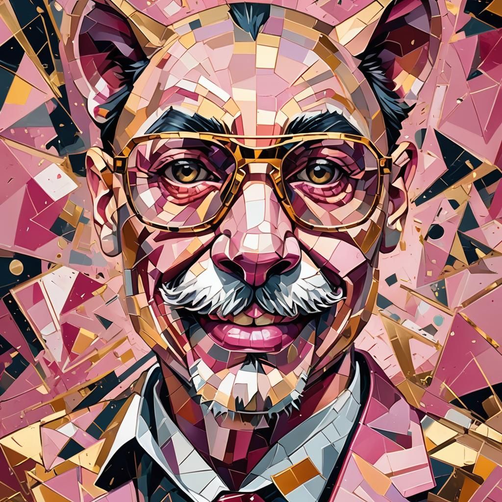 The Pink Panther in Cubist Opulence