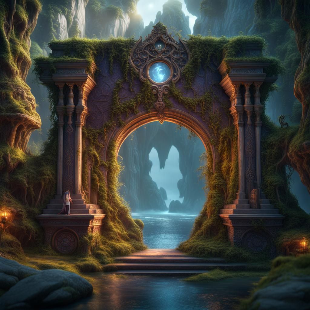 Enchanted Island Portal: Fantasy Concept Art