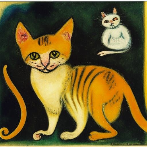 Cat and Mouse Inspired by Expressionism