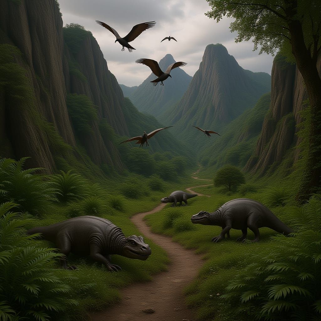 Prehistoric Forest Scene in Hyperrealistic 3D