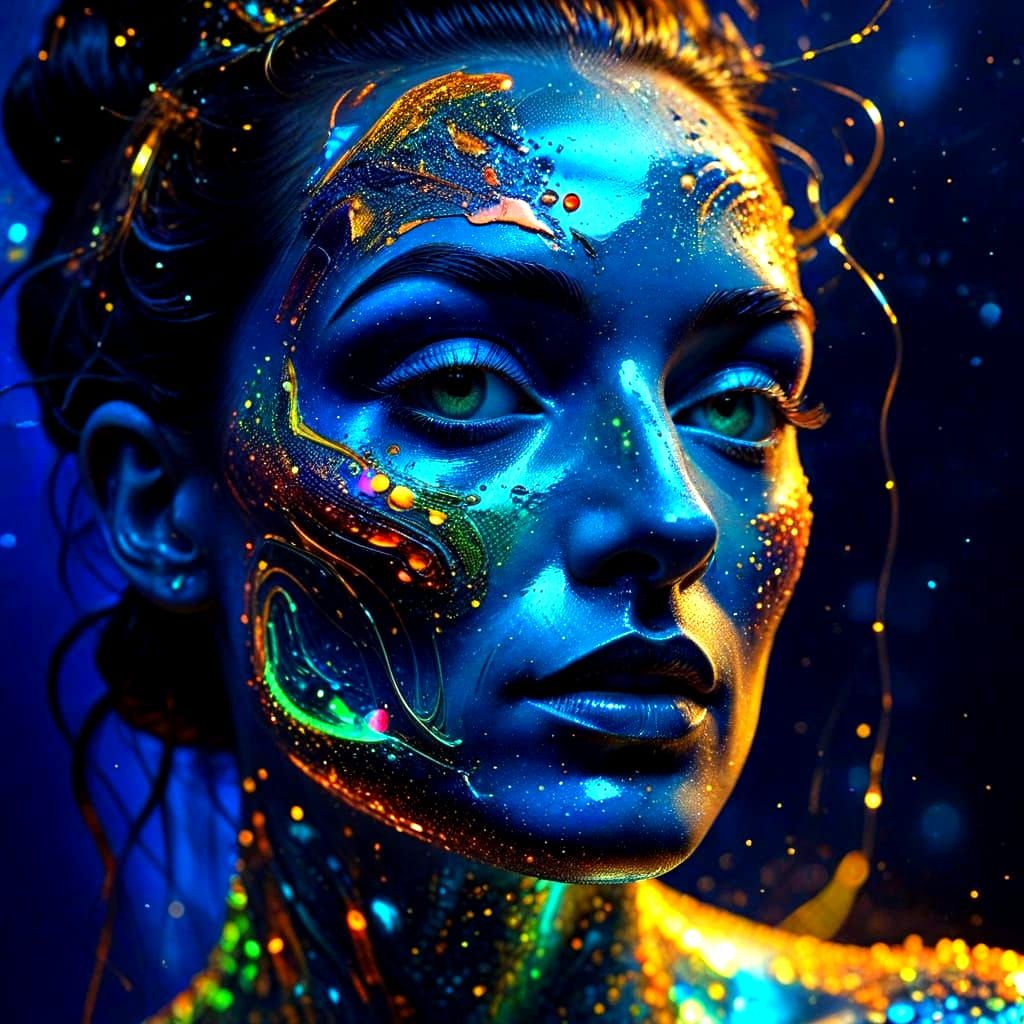 Vibrant Abstract Female Form