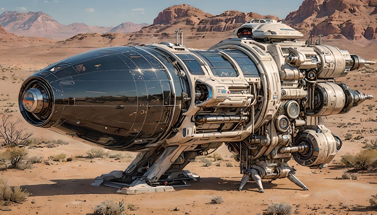 Sleek Futuristic Vehicle of Tomorrow