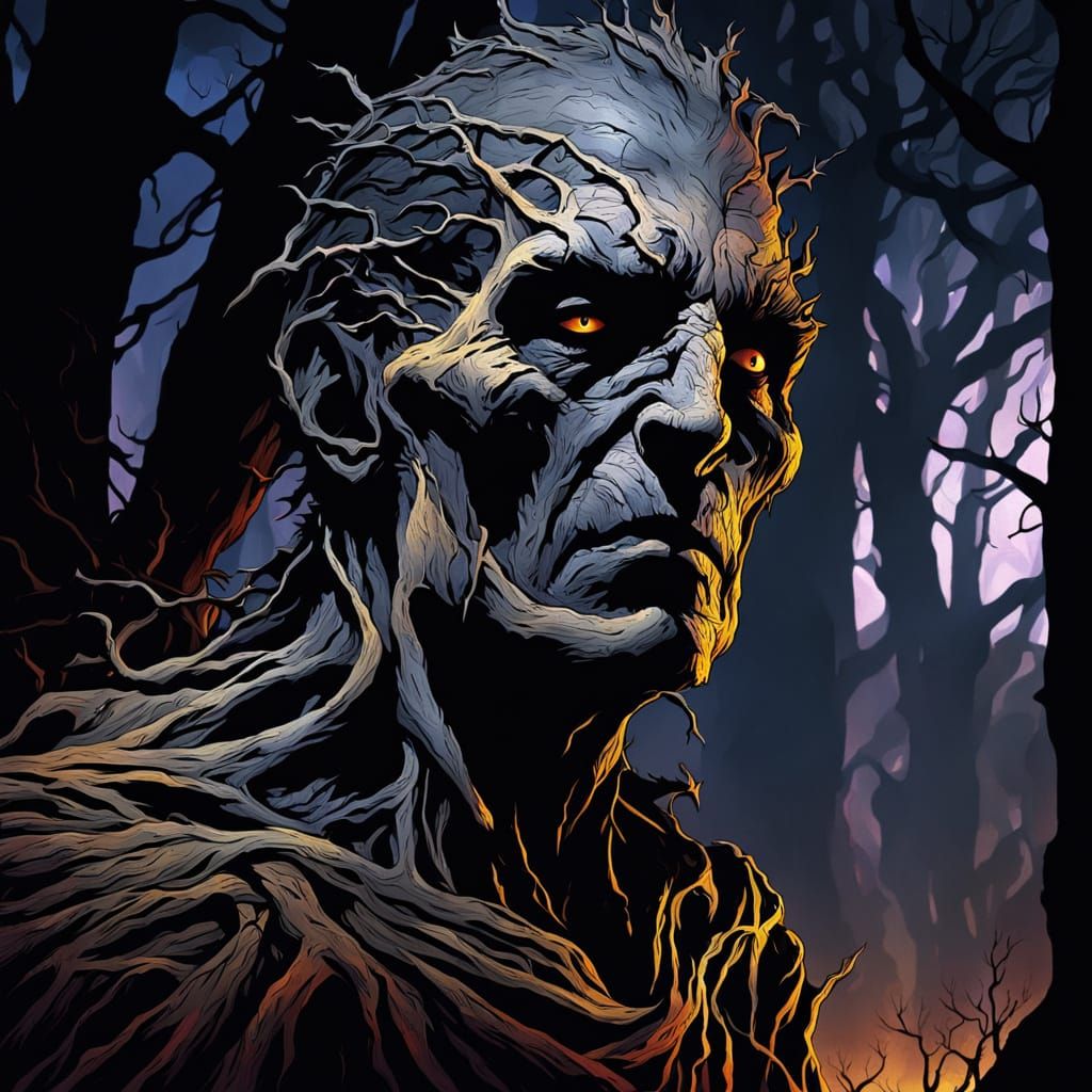 Dark Fantasy Character in Gothic Oil Painting Style