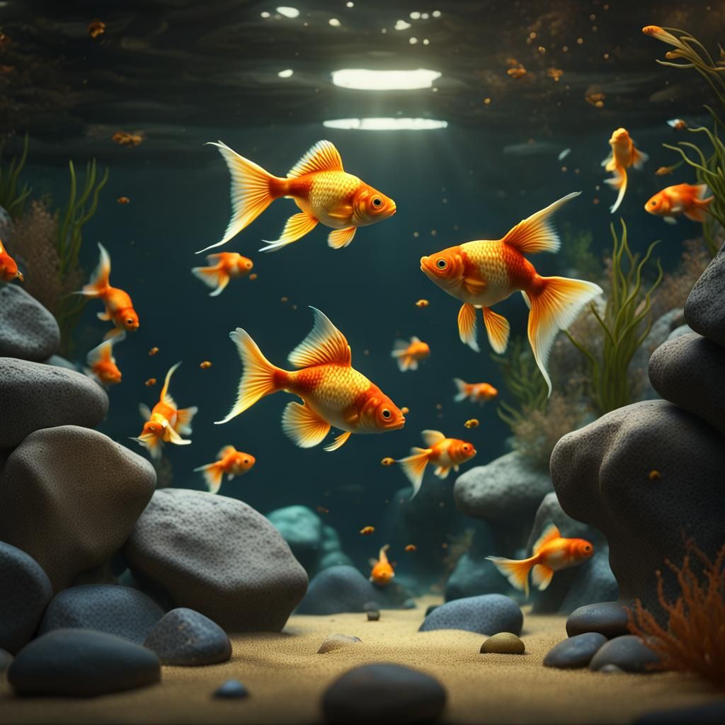 Goldfish Aquarium: Detailed Matte Painting in Unreal Engine