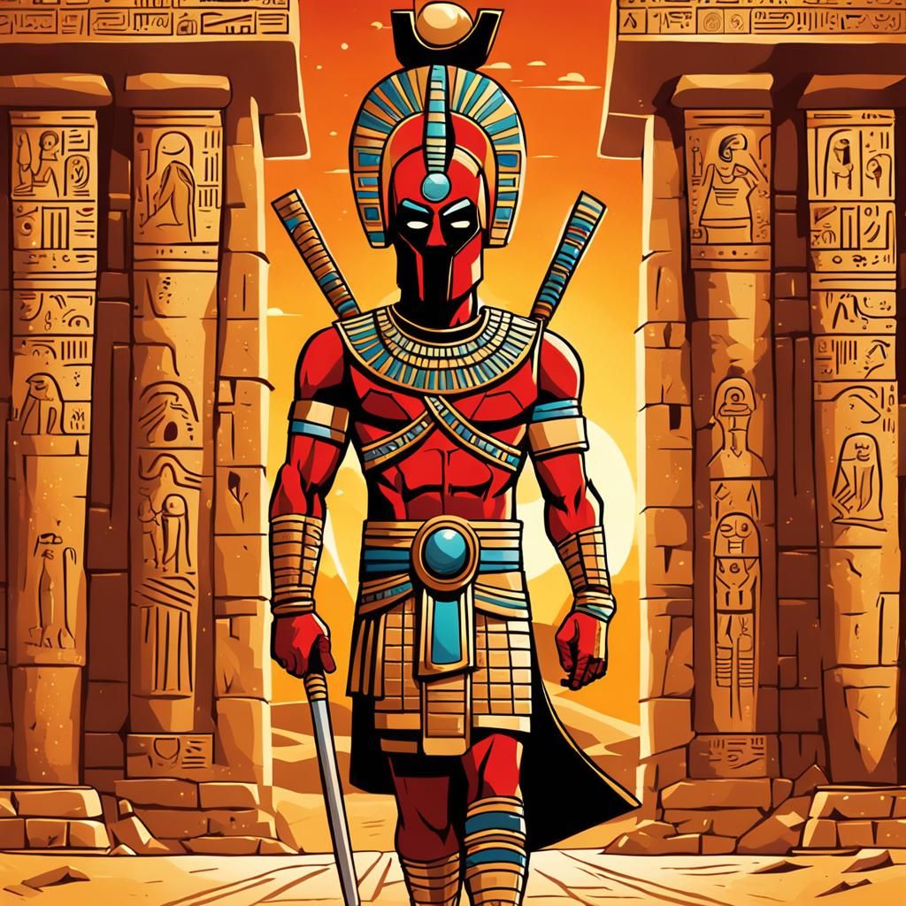 Egyptian Deadpool Channels Ancient Pharaohs in Groovy Record...