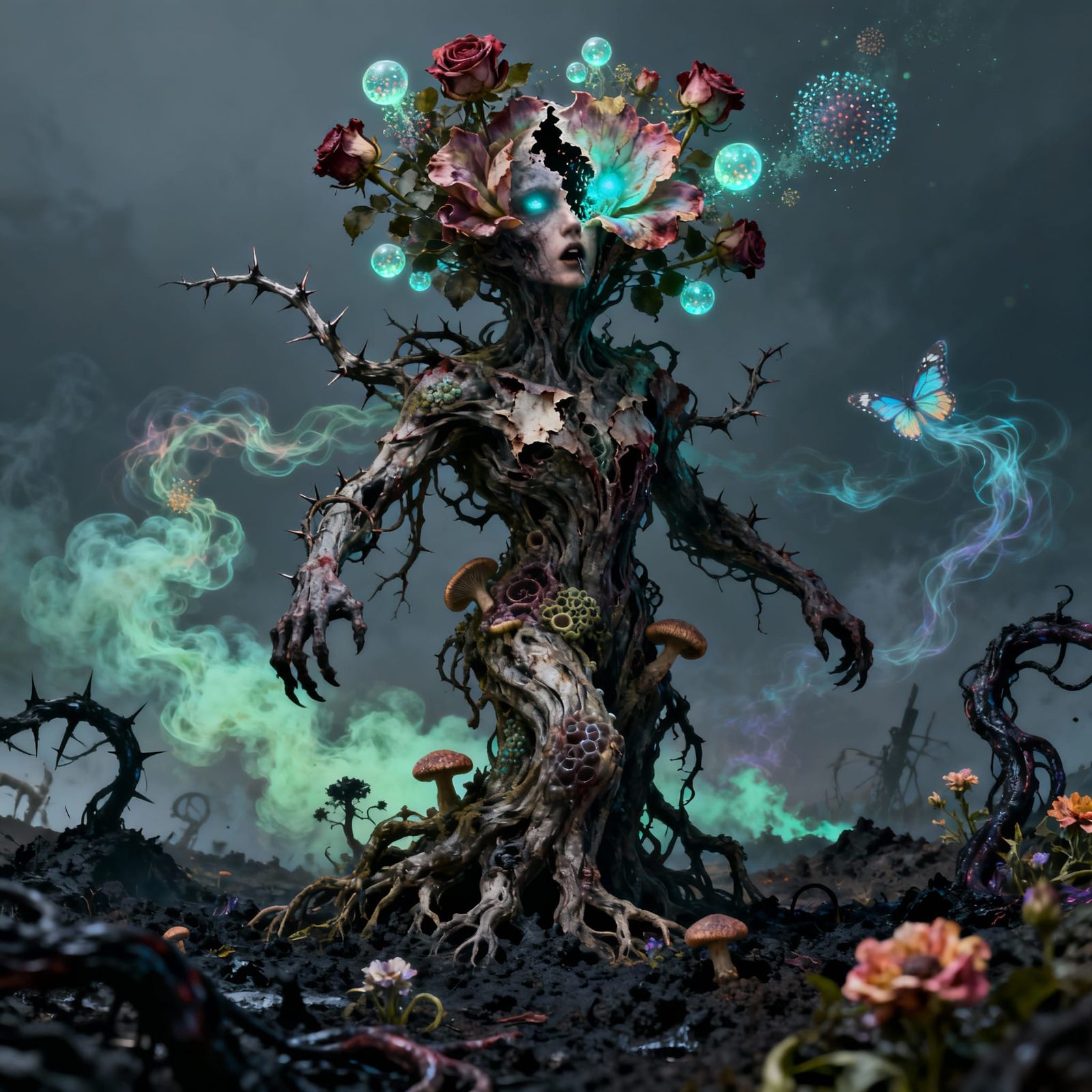 Virex: Grotesque Nature Creature in Dark Fantasy Style