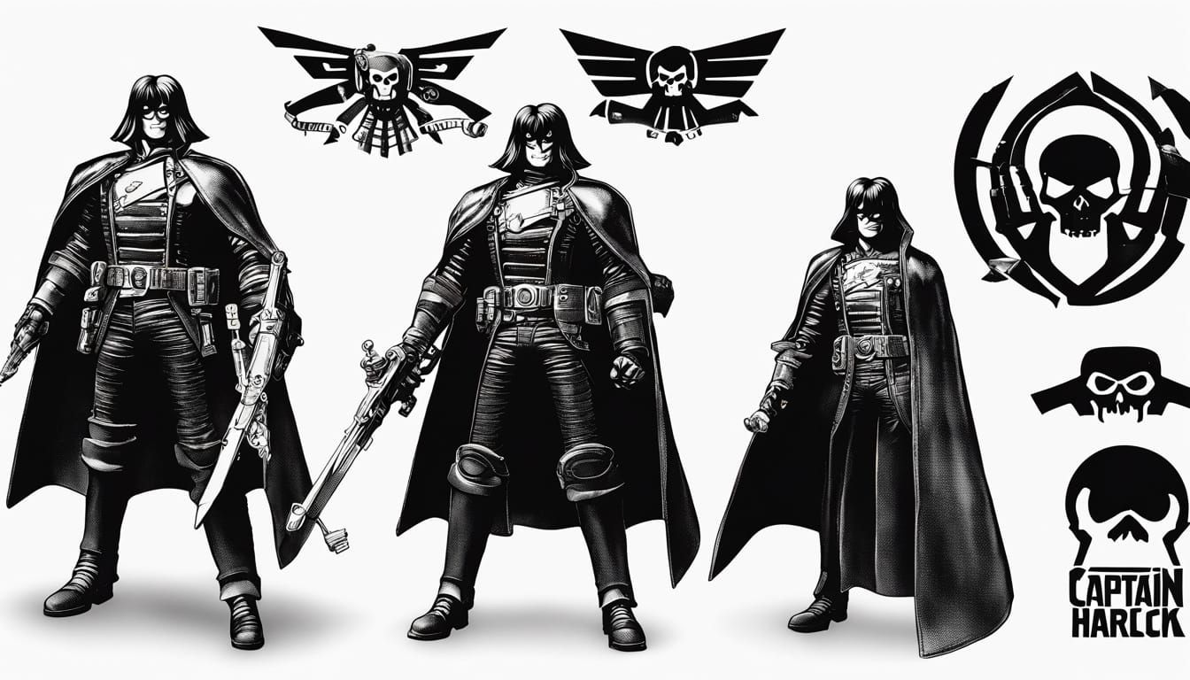 Captain Harlock Space Pirate and Crew in Sci-Fi Collectibles...