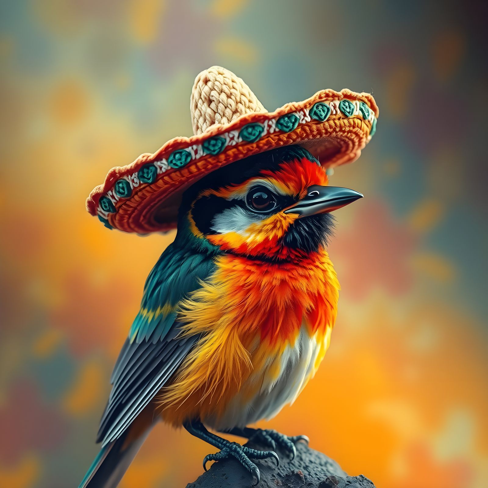 tiny sombrero for tiny bird 🐦