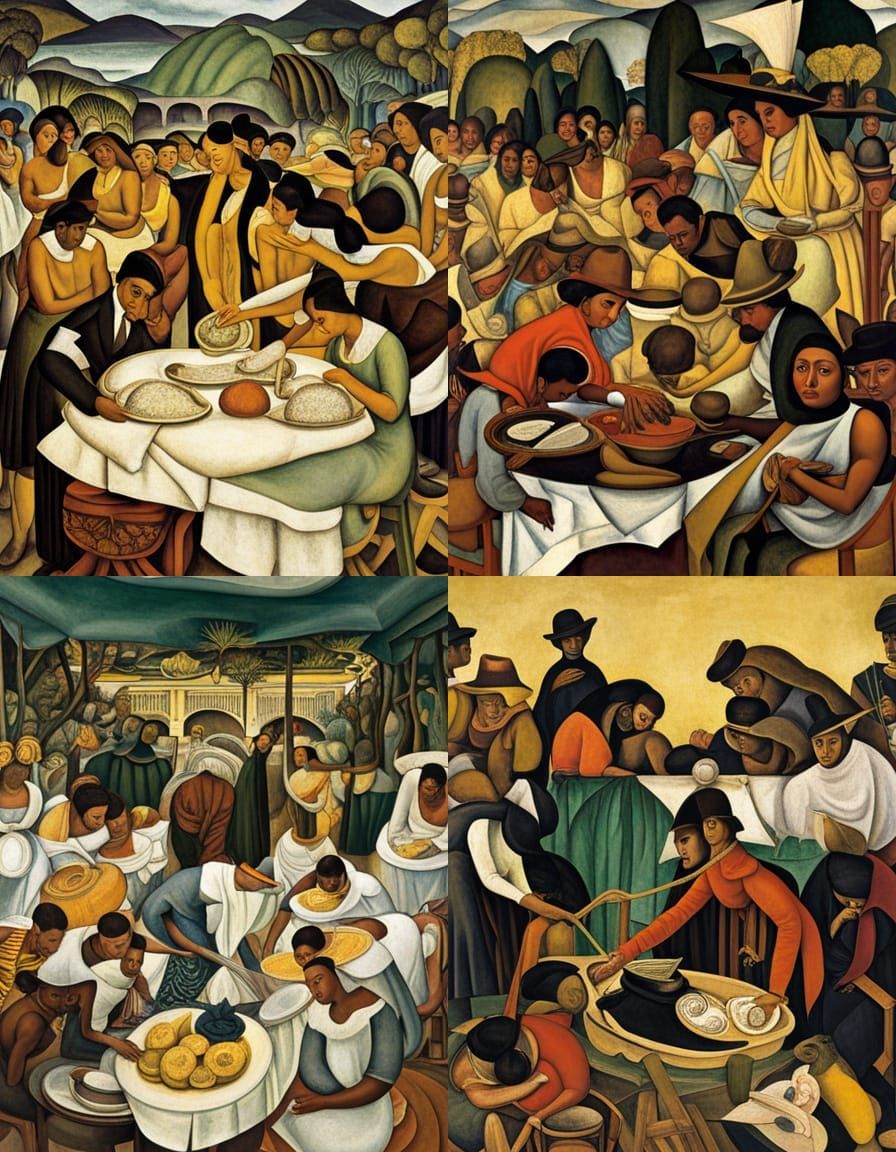 Diego Rivera Style Mural Art