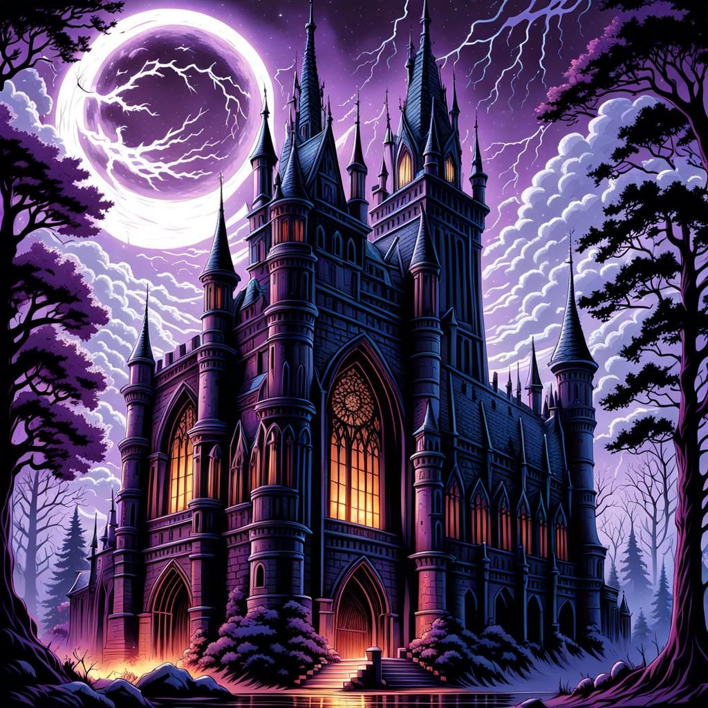 Dark Souls Castle in High Gothic Fantasy Style