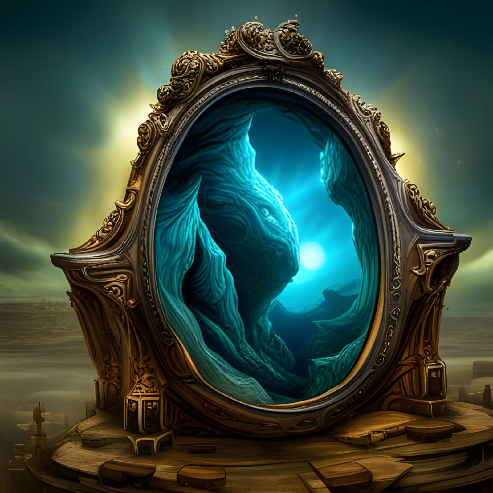 Fiery Dragon Imprisoned: Hyperrealistic Digital Art