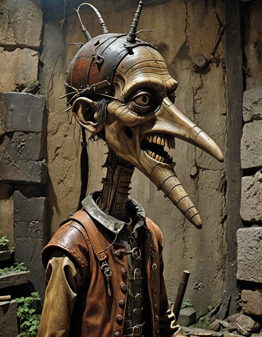 Pinocchio's Long Nose: A Hyperrealistic Fantasy