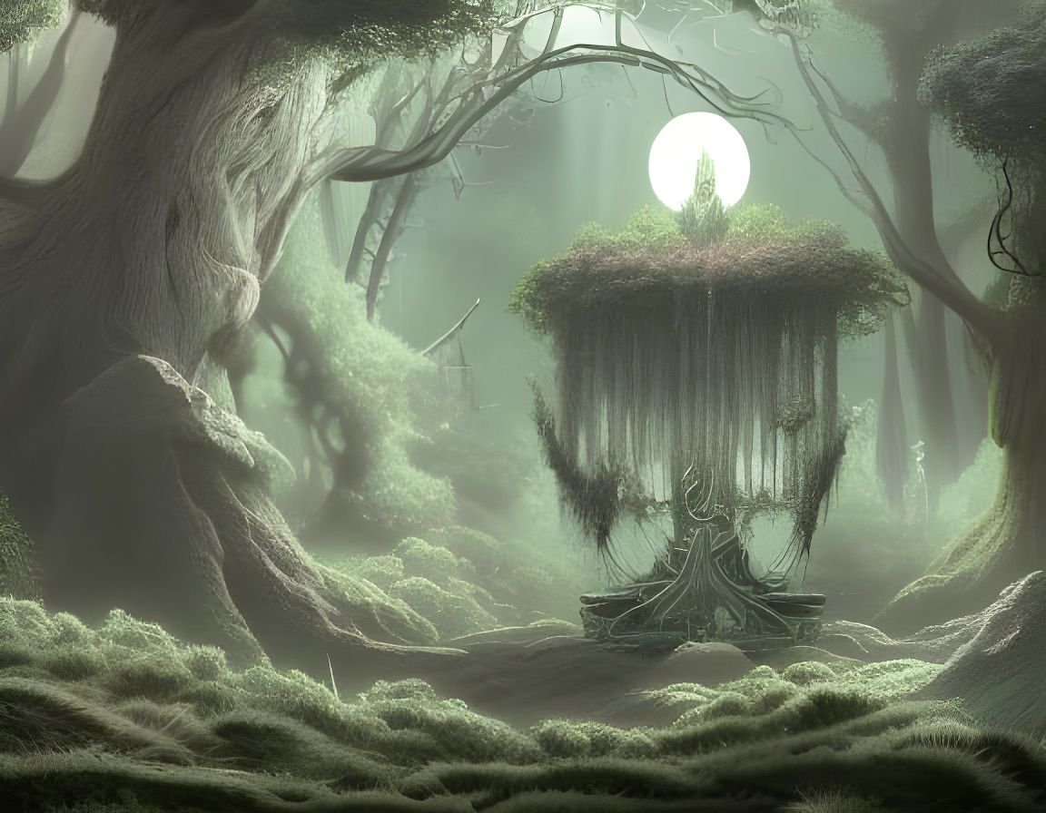Surreal Colorless Green Ideas in Detailed Matte Painting