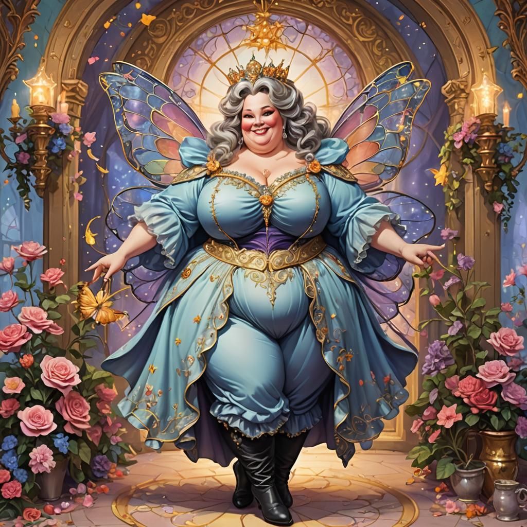 Curvy Fairy Godmother with Elaborate Details
