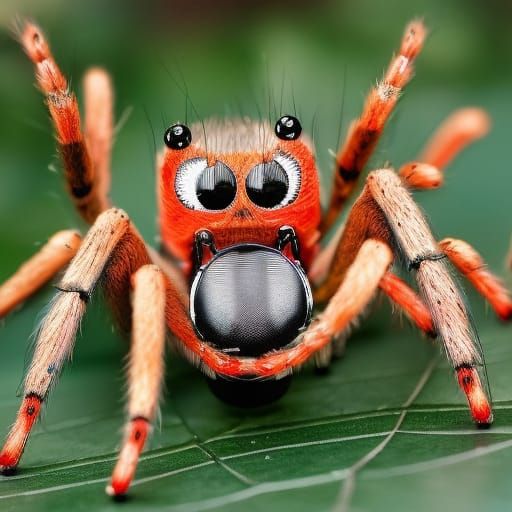 Giant Glitter-Eyed Spider Ready to Pounce