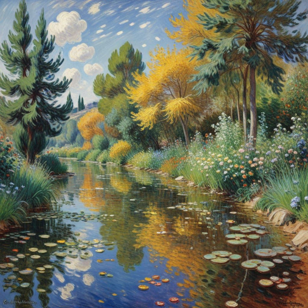 Sunset Beach Scene with Happy People