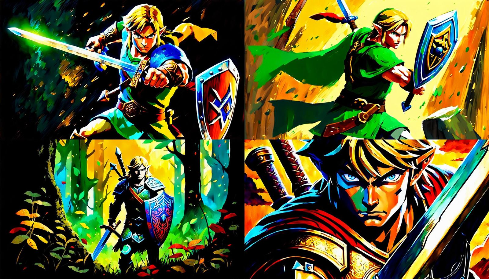 Buff Link Fan Art in Acrylic Style