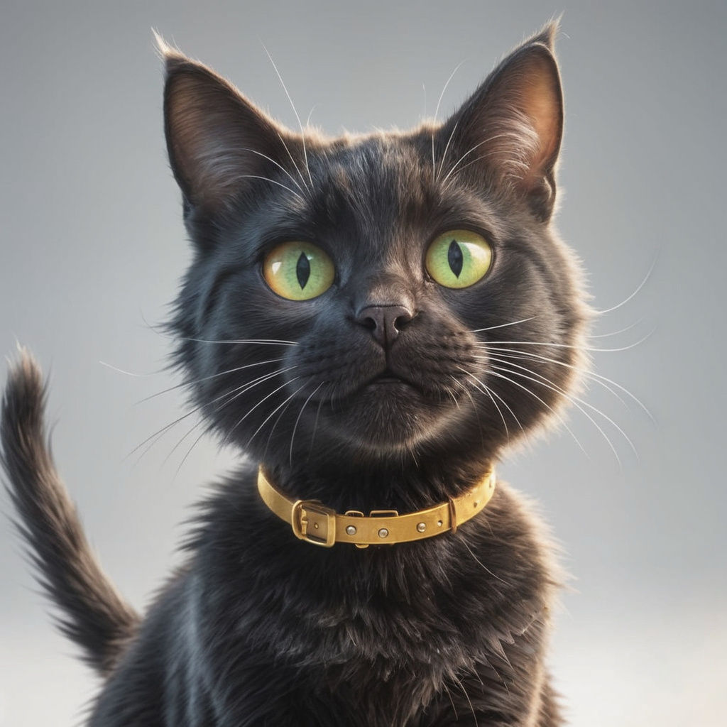 Surreal Whimsical Cat Concept Art in Vibrant Digital Style