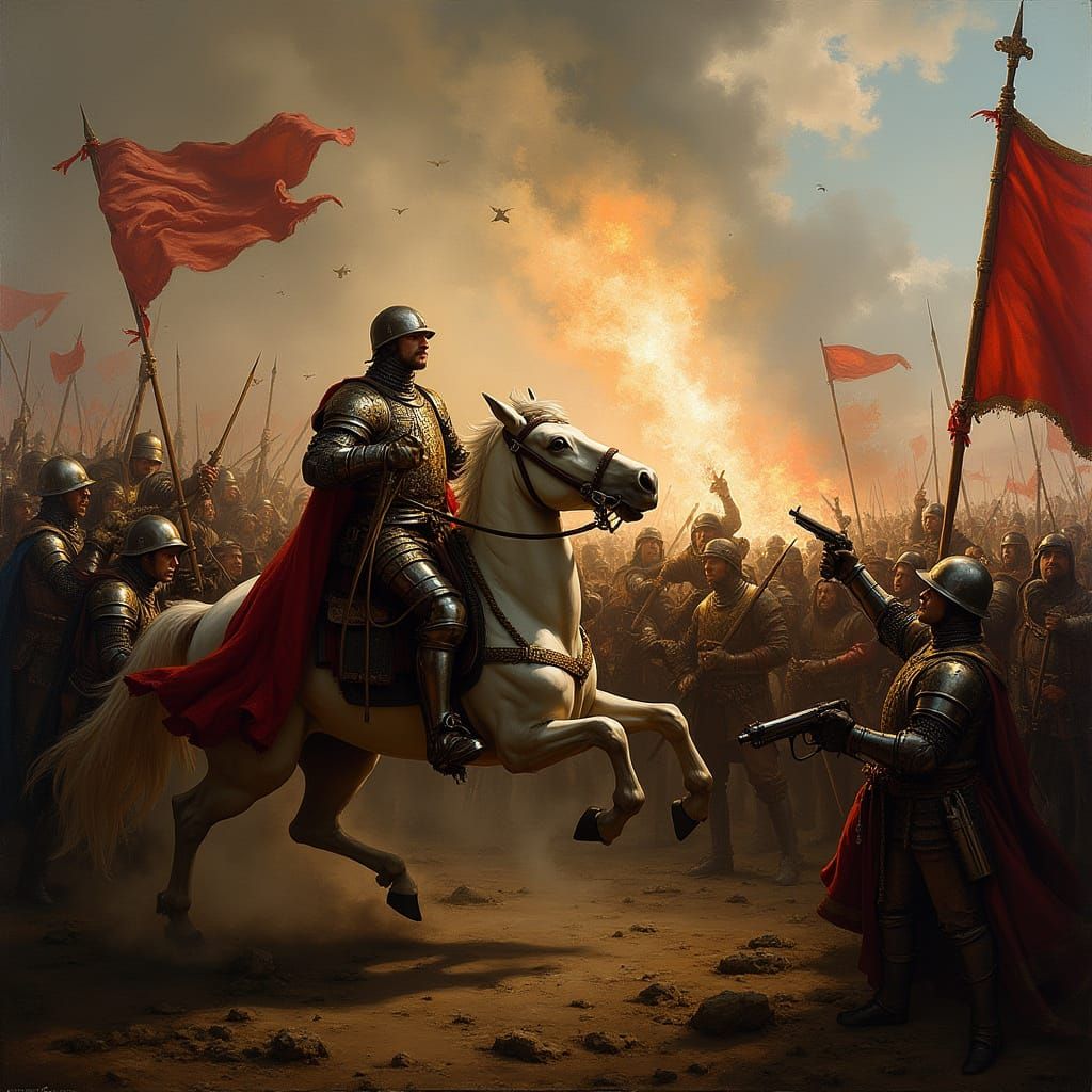 Epic Baroque War: Knights and Soldiers Clash