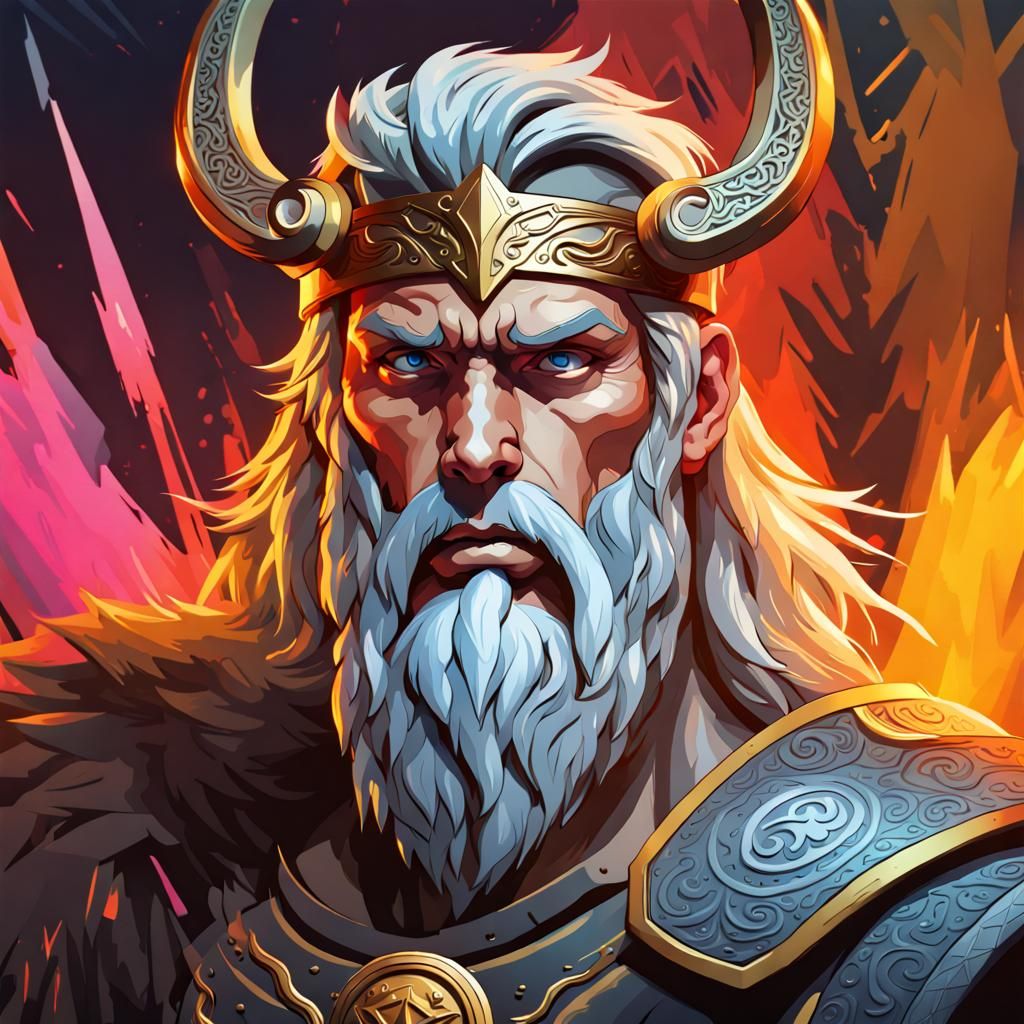 Shining Baldur: Hyperrealistic Norse God Portrait