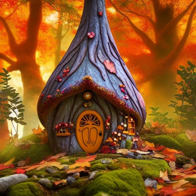 Whimsical Fairy House Inspired by Alphonse Mucha