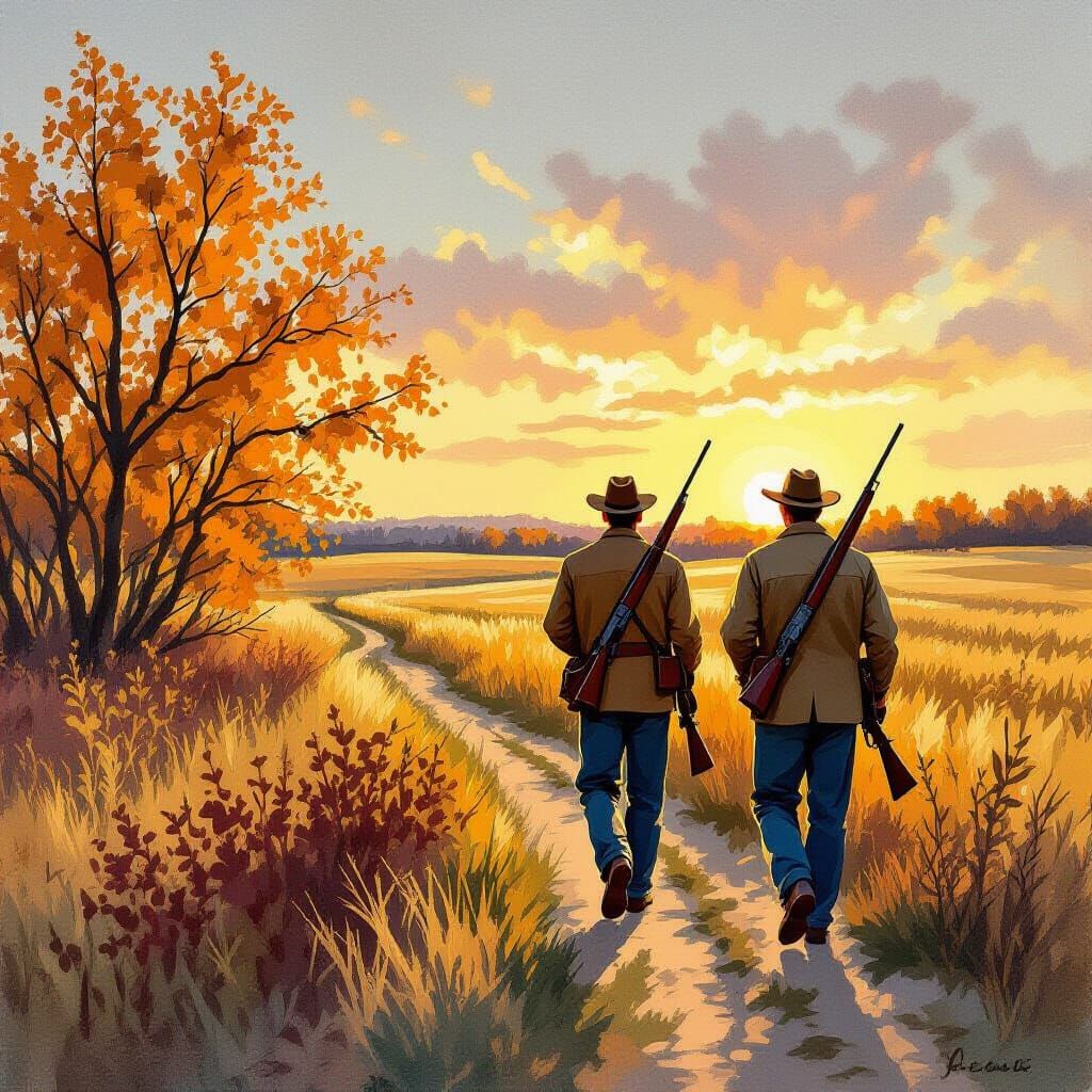 Brothers Hunting Deer in 1955 North Dakota Stubblefield