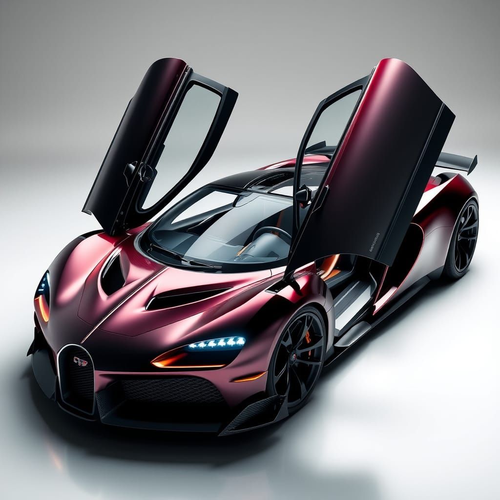 Sleek Hypercar Blends McLaren P1 and Bugatti Chiron in Sci-F...