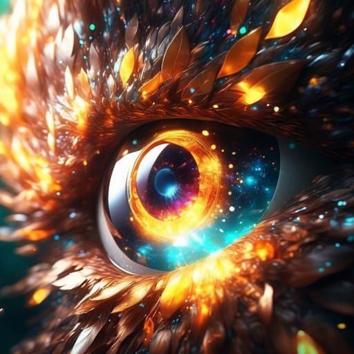 Detailed Phoenix Eye Close-up