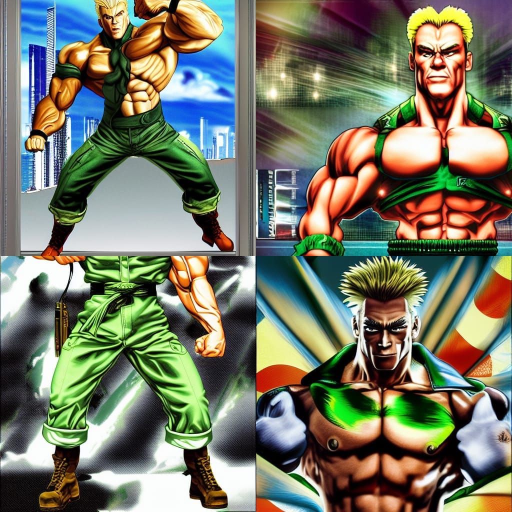 Jean Claude Van Damme as Guile, Japanese Illustration