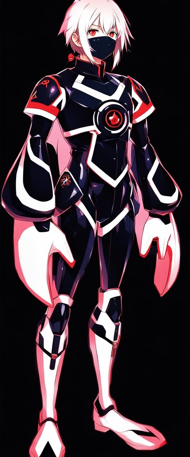 Dynamic Anime Character in Manga Style