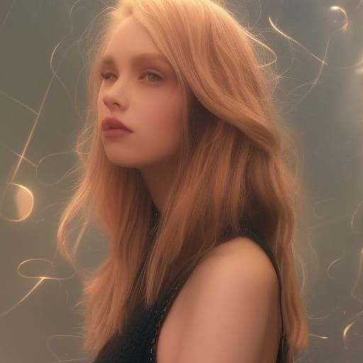 Detailed Portrait in Art Nouveau Style