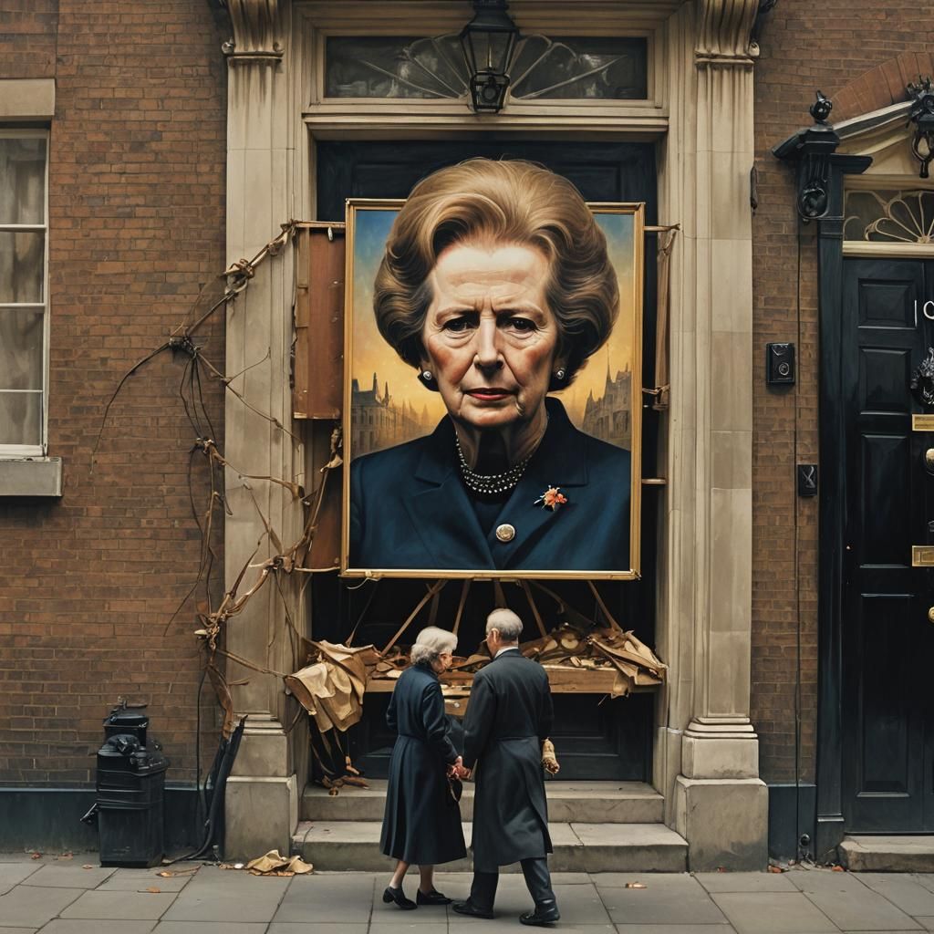 Thatcher Portrait Removed: Fantasy Art in Beksiński Style