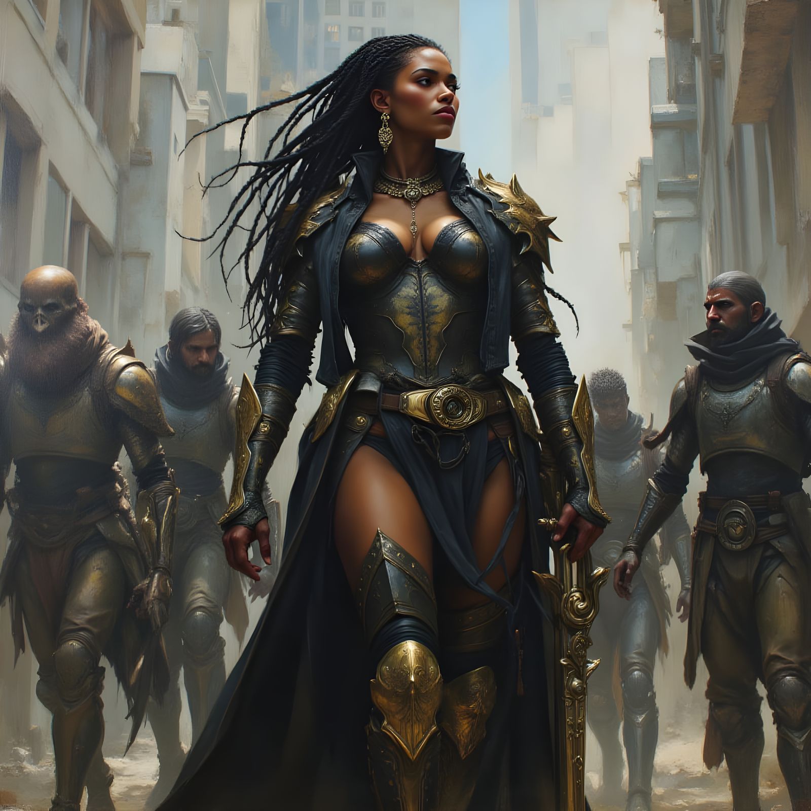 African Warrior Goddess Fights Cyberpunk Zombies in Hyperrea...