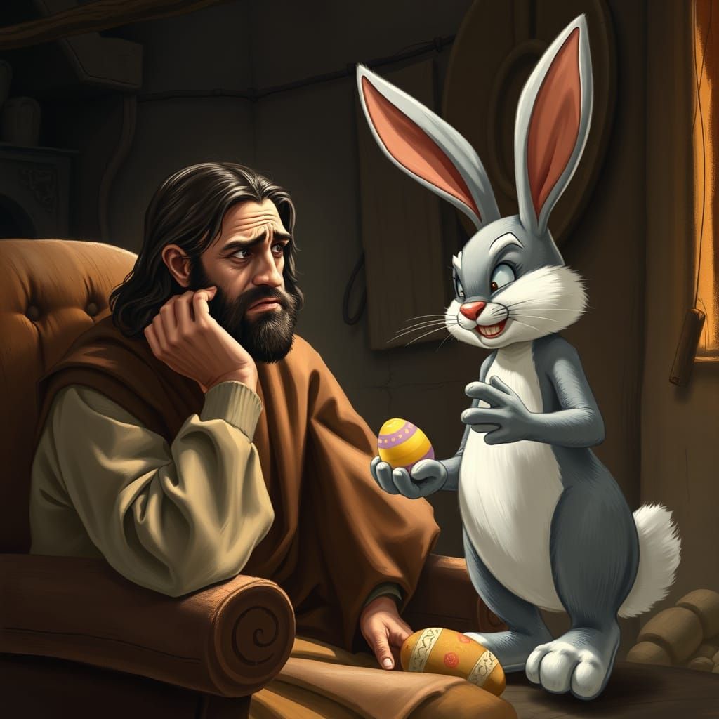 Jesus Christ in Disdainful Repose, Listening to the Easter B...