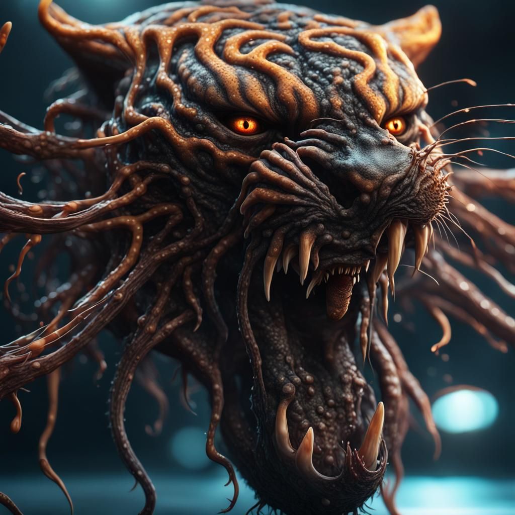 Horror Hybrid: Alien Tentacles and Zombie Tiger